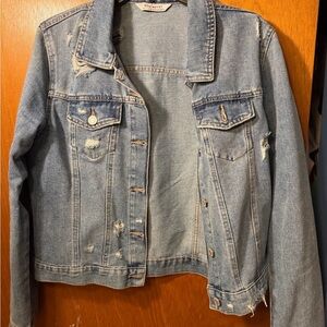 Stylish Distressed Blue Jean Jacket